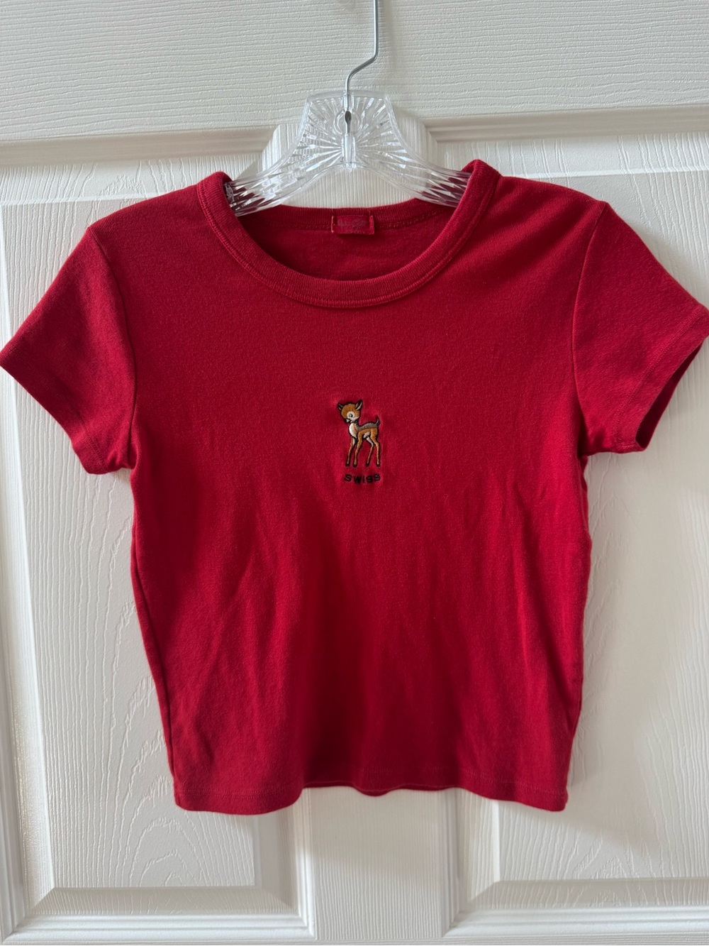 Swiss Deer Brandy Melville Red Tee